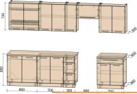 Кухня Интерлиния Мила Пластик 3.1 А (гортензия гл/белый гл/опал светлый) картинка