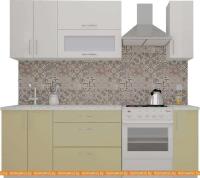 Кухня ВерсоМебель ВерсоЛайн 8-1.7 (белый 001/бежевый 002) картинка