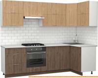 Кухня S-Company Клео крафт 1.2x2.6 правая (гикори темный/гикори натуральный) картинка