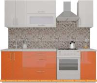 Кухня ВерсоМебель ВерсоЛайн 4-1.8 (белый 001/яркий оранжевый 008) картинка