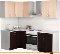 Кухня S-Company Клео лайт 1.2x1.7 левая (венге/дуб молочный) картинка