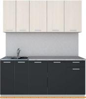 Кухня Интерлиния Мила Лайт 1.8-60 (вудлайн кремовый/антрацит) картинка