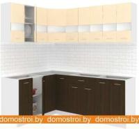 Кухня Кортекс-мебель Корнелия Экстра 1.5x2.1 без столешницы (венге светлый/венге) картинка