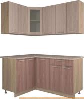 Кухня Интерлиния Мила 12x16 (ясень светлый/ясень темный) картинка