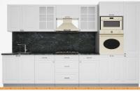 Кухня Интерлиния Мила Деко 3.4 (белый-белый-кастилло темный) картинка