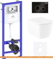 Унитаз Lavinia Boho Relfix Aveo Rimless 6 в 1 77040128 (черный пластик) картинка