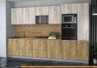 Кухня Интерлиния Мила Лайт 3.6 ВТ (дуб белый/дуб золотой/дуб бунратти) картинка