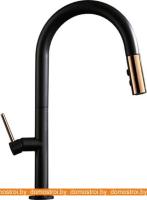 Смеситель Rea Apollo REA-B9600 (черный/розовое золото) картинка