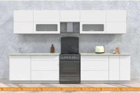 Кухня Интерлиния Мила Матте 3.4 Б (белый/белый/опал светлый) картинка