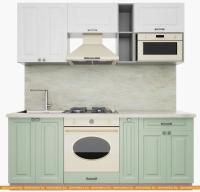 Кухня Интерлиния Мила Деко 2.0 (белый-мята-опал светлый) картинка