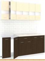 Кухня Кортекс-мебель Корнелия Экстра 1.8м (венге светлый/венге/марсель) картинка