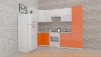 Кухня ВерсоМебель ЭкоЛайт-5 1.4x2.6 правая (белый/яркий оранжевый) картинка