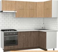 Кухня S-Company Клео крафт 1.2x2.2 правая (гикори темный/гикори натуральный) картинка