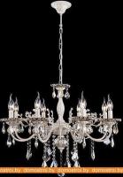 Подвесная люстра Евросвет 3281/8 белый с золотом/тонированный хрусталь картинка