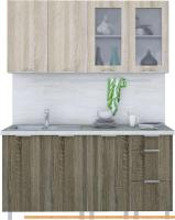 Кухня Интерлиния Арт Мила 16 (дуб сонома светлый/темный) картинка