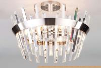 Подвесная люстра Евросвет Steccato 10111/5 Strotskis (сатин-никель/прозрачный хрусталь) картинка