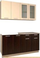 Кухня Интерлиния Мила 16 (ваниль/дуб венге) картинка