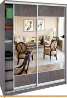 Шкаф-купе Кортекс-мебель Сенатор ШК11 Геометрия ДСП с зеркалом (береза) картинка