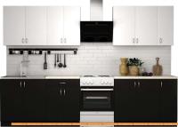 Кухня S-Company Клео лайт 2.5 (черный/белый) картинка