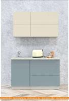 Кухня Интерлиния Мила Матте 1.3 А (слоновая кость/океан/опал светлый) картинка