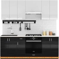 Кухня Сивирин-Компани Клео глосс 2.1 (черный глянец\белый глянец) картинка