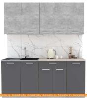 Кухня Интерлиния Мила Лайт 1.8 (бетон-антрацит-травертин) картинка