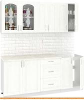 Кухня Кортекс-мебель Корнелия Ретро 1.9м (ясень белый/мадрид) картинка