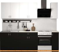 Кухня S-Company Клео лайт 1.9 (черный/белый) картинка