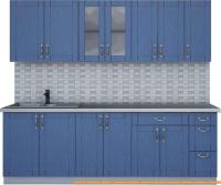 Кухня Интерлиния Мила Крафт 2.3Б (дуб лазурный) картинка