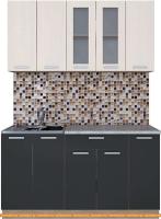 Кухня Интерлиния Мила 15 (антрацит/вудлайн кремовый) картинка