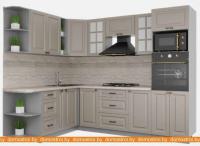 Кухня Интерлиния Мила Деко 1.88x2.6 левая (луна-луна-травертин серый) картинка