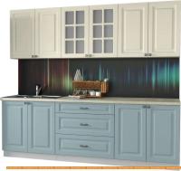 Кухня Интерлиния Мила Деко 2.4 Б (слоновая кость/океан/опал светлый) картинка