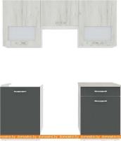 Кухня ВерсоМебель Эко-6 1.8 (дуб крафт белый/антрацит) картинка