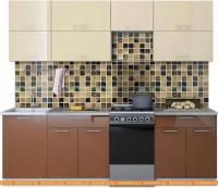 Кухня Интерлиния Мила Gloss 50-24 (ваниль/шоколад) картинка