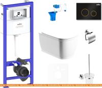 Унитаз Lavinia Boho Relfix Bell Pro Rimless 9 в 1 75110284 (черный пластик) картинка