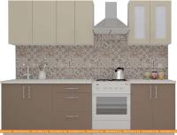 Кухня ВерсоМебель ВерсоЛайн 1-2.1 (бежевый/латте) картинка