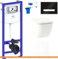 Унитаз Lavinia Boho Relfix One 7 в 1 75110058 (черный/белый стекло) картинка