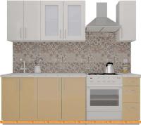 Кухня ВерсоМебель ВерсоЛайн 3-1.7 (белый 001/капучино 103) картинка