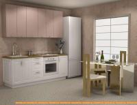 Кухня ЗОВ Афина-ПА прямая 2 м (дэйзи супрамат/белый супермат) картинка