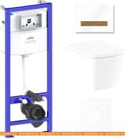 Унитаз Lavinia Boho Relfix Aveo Rimless 6 в 1 75110247 (белый/светлое дерево стекло) картинка