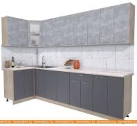 Кухня Интерлиния Мила 12x30 (бетон-антрацит-травертин) картинка