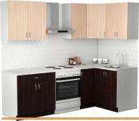 Кухня S-Company Клео лайт 1.2x1.8 правая (венге/дуб молочный) картинка