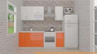 Кухня ВерсоМебель ВерсоЛайн 8-1.6 (белый 001/яркий оранжевый 008) картинка