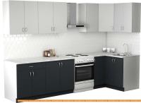 Кухня S-Company Клео лайт 1.2x2.5 правая (антрацит/стальной серый) картинка