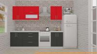 Кухня ВерсоМебель ВерсоЛайн 2-2.0 (красный чили/антрацит) картинка