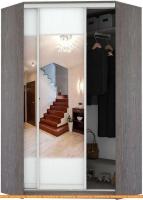 Шкаф-купе Кортекс-мебель Сенатор ШК30 ГеометрияДСП с зеркалом (береза/белый) картинка