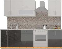 Кухня ВерсоМебель ВерсоЛайн 4-2.0 (белый/черный) картинка