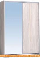 Шкаф-купе Глазов Домашний 1600 ЛДСП с зеркалом (бодега светлый) картинка