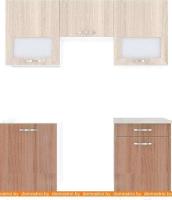 Кухня ВерсоМебель Эко-5 1.7 (ясень шимо светлый/ясень шимо темный) картинка