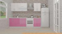 Кухня ВерсоМебель ВерсоЛайн 4-2.0 (белый/розовый) картинка